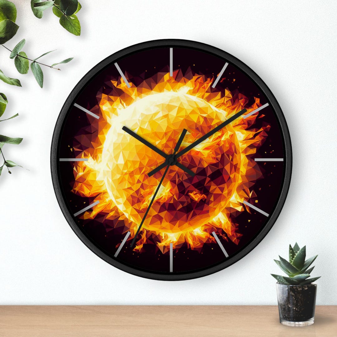 Solarium Clock Radiant Sun Wall Clock: Modern Home Decor Timepiece - Etsy