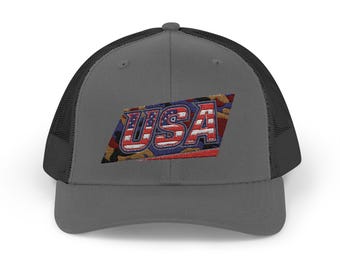 USA Trucker Cap: Patriotic American Flag Snapback