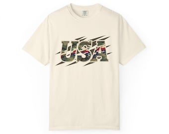 Patriotic USA Cotton T-Shirt: 4th of July Unisex Tee