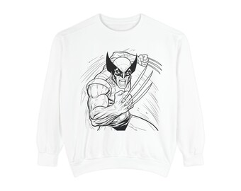 Vintage Wolverine Sweatshirt: Unisex Comic Hero Graphic Tee