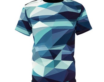 Geometric Tee – Neptune Artistic Pattern, Unisex Polyester T-Shirt