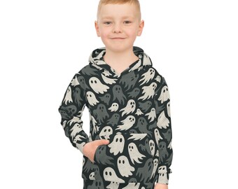 Spooky Ghosts Kids Hoodie, Halloween Sweatshirt, Fall Apparel