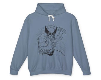 Wolverine Inspired Cotton Hoodie: Unisex Comic Fan Sweatshirt