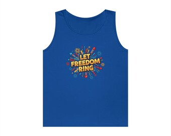 Unisex Freedom Tank Top: Patriotic 4th of July Apparel