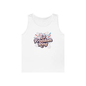 Patriotic Freedom Tank Top: Unisex Cotton Sleeveless Shirt