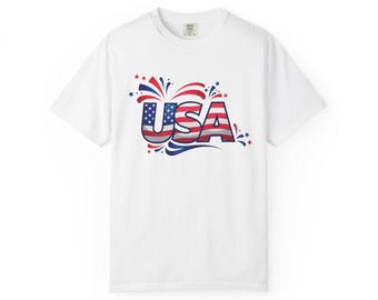 USA Patriotic T-Shirt: Comfort Colors Fourth of July Tee