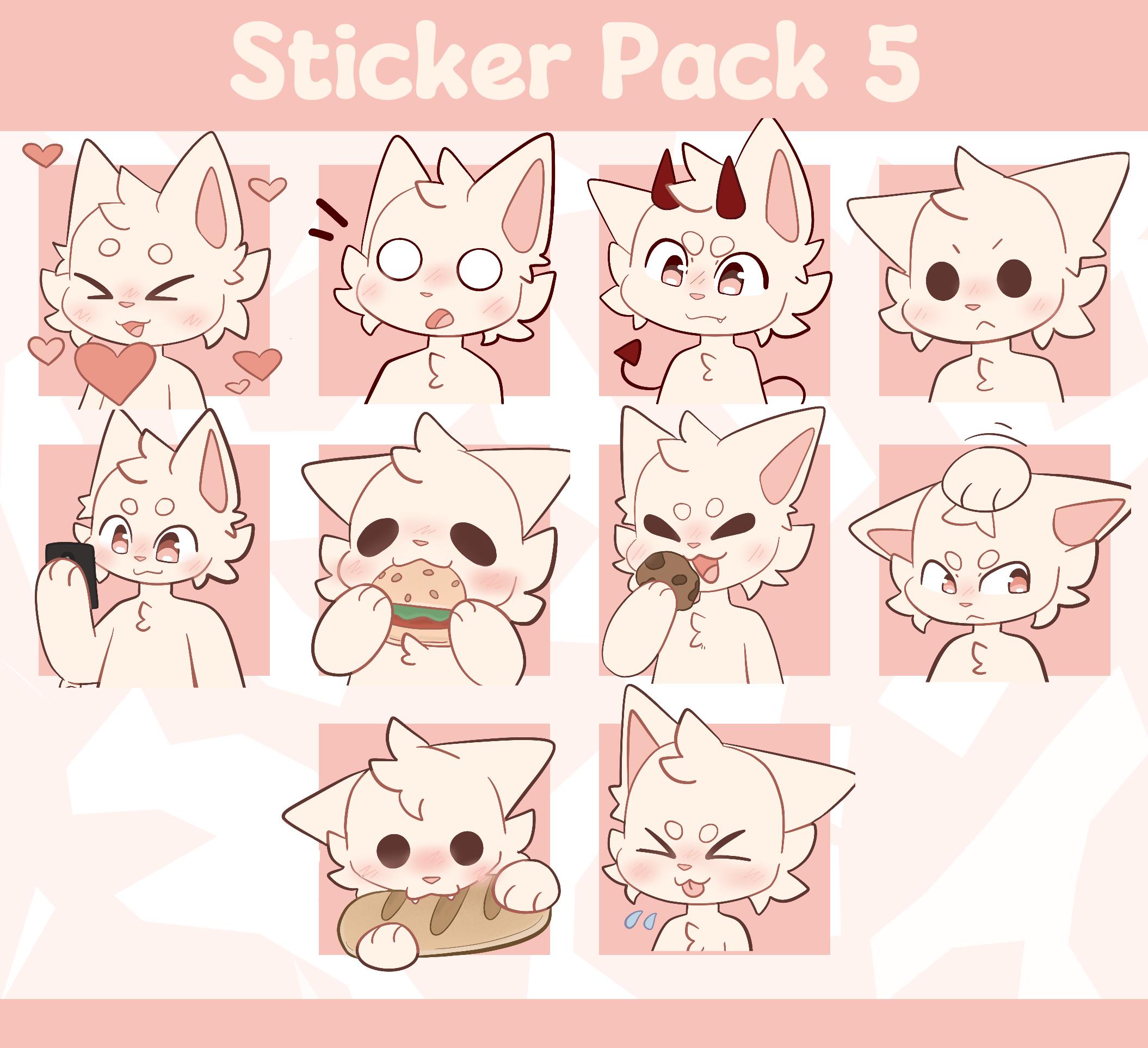 Furry Sticker Base Pack 5 -instant Download - Etsy
