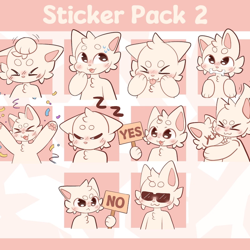 Furry Stickers - Etsy
