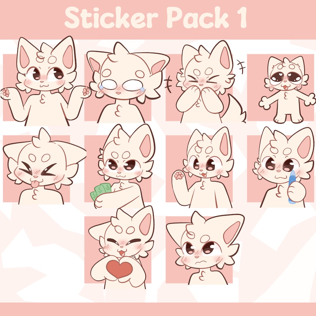Furry Sticker Base Pack - Instant Download - Etsy UK