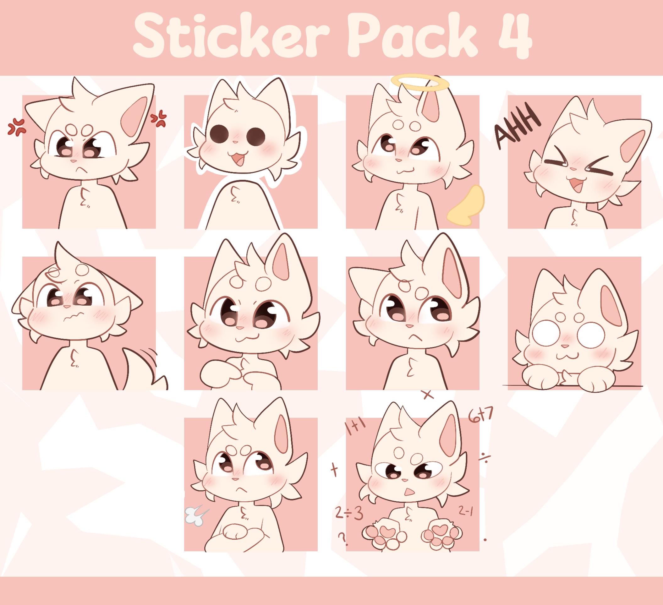 Furry Sticker Base Pack 4 -instant Download - Etsy