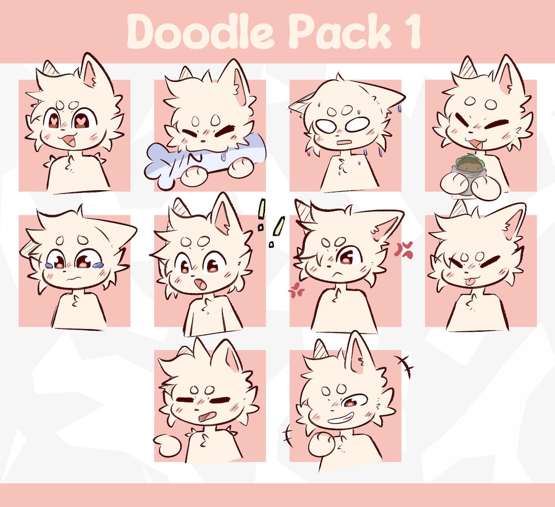 Furry Sticker Doodle Base Pack - Instant Download - Etsy