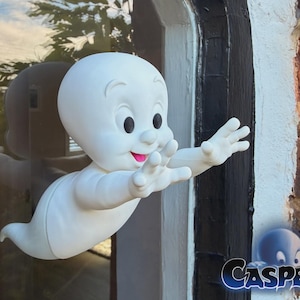 Ghost Through the Window Figurine - Spooky 3D Printed Window Decor