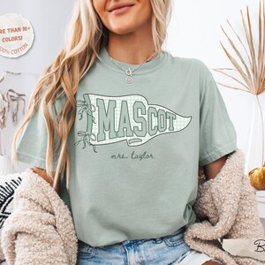 Comfort Colors® Custom School Mascot Shirt, School Spirit Teacher Team Shirt Back To School Gift, Sports Team Mascot Shirt, Girly Mascot Tee image 6