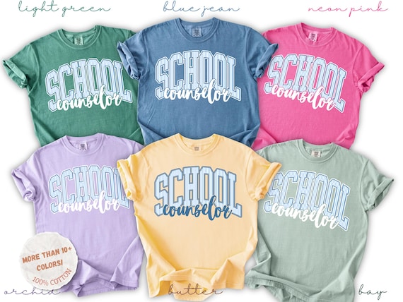 School Counselor Comfort Colors® Shirt, Counselor Tee, Guidance Counselor Gift, Mental Health School Staff Shirt, Back to School Tee Gift