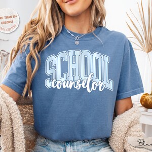 Camiseta Comfort Colors® para consejeros escolares, camiseta para consejeros, regalo para consejeros escolares, camiseta para personal escolar sobre salud mental, regalo de camiseta para la vuelta al cole imagen 8