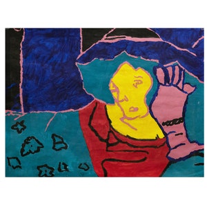 Outsider Art Acrylic Painting - Original Pop Art