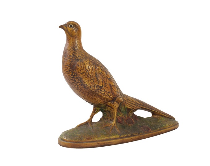 Vintage Ceramic Pheasant Figurine Female Holland Mold Etsy