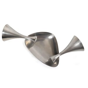 Danish Modern Pewter Candle Holders and Dish Set – Arne Erkers, for Just Andersen - Set of 3