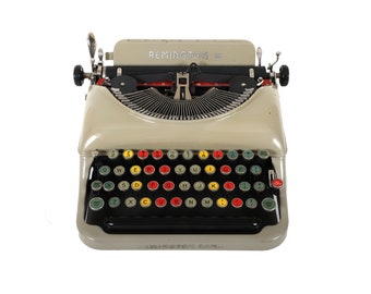 Restored Remington Model 5 Teaching Typewriter with Colored Keys - Excellent Working Order