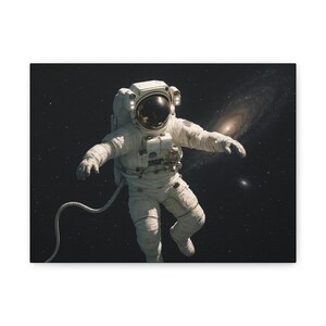 Astronaut Canvas Art, Outer Space Decor, Galaxy Wall Art, Sci-Fi Home Decor, Unique Gift for Space Lovers, Astronaut Print