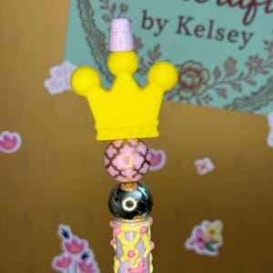 Caneta Crown Fancy com miçangas