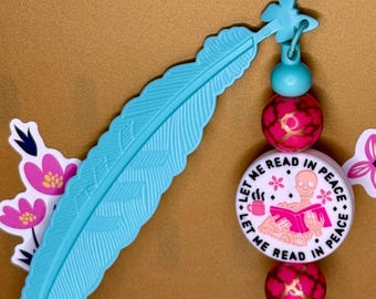 Let Me Read In Peace Beaded Bookmark