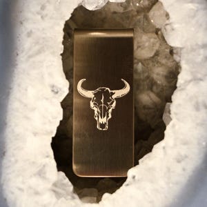 Western  money clip card holder wallet