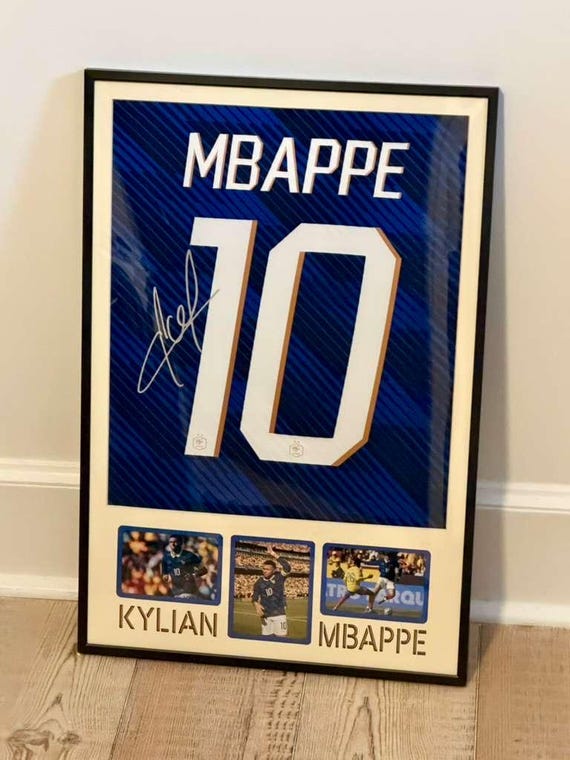 Kylian Mbappe New France 2026 Framed Jersey – Printed Signature - Etsy