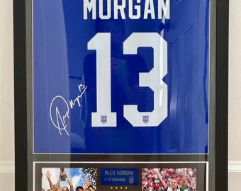 Alex Morgan’s Jersey Framed with PRINTED autograph (not hand signed)