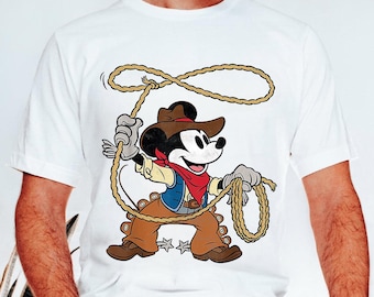 Retro Mouse Cowboy Western Png, Cowboy Mouse Png, Trendy Western Png, Retro Mickey Mouse Png, Cowboy Png, Desert Png, Western Png
