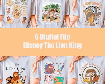 6 Lion King PNG Bundle, Disney Animal Kingdom Safari PNG, Hakuna Matata Shirt , Simba Nala Timon Pumbaa PNG