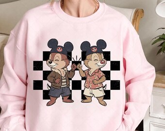Chip and Dale Checkered PNG, Chip Dale Double Trouble Retro PNG, Walt Disney World , Disneyland Family Vacation Trip