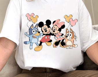 Disney Blue Dog Mickey And Friends PNG, Mickey Mouse Matching Disney Trip PNG, Blue Dog Minnie Mouse