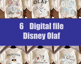 6 Olaf PNG Bundle, Snowman Disney Trip PNG, Cute Olaf Summer Design, Best Day Ever PNG, Princess Security Olaf, Digital Download