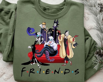 Vintage Friends Villains PNG, Good to be Bad png, Disney Villains, Ursula , Evil Queen , Cruella
