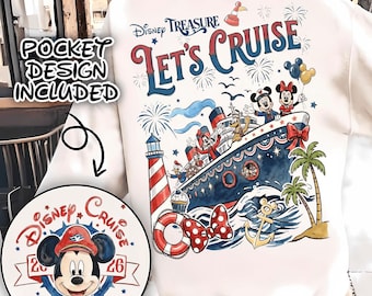 Disney Cruise Line 2026 PNG, Mickey & Friends Family Cruise Trip png, Let's Cruise, Disney (Wish, Fantasy, Destiny, Treasure)