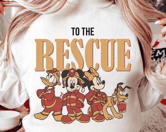 Mickey y sus amigos bomberos al rescate PNG, Disney vintage para bomberos PNG, viaje familiar a Disneyland
