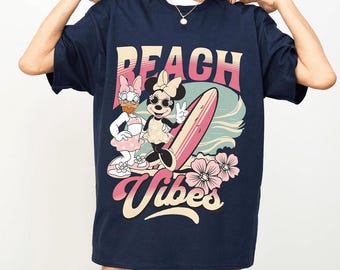 Minnie Daisy Beach Vibes PNG, Retro Summer Vacation PNG