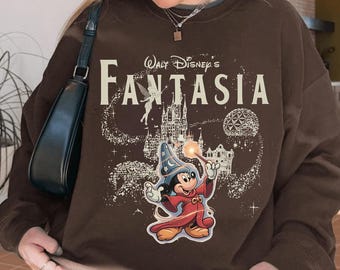 Retro Disney Fantasia png, fantastische tovenaar Mickey Wizard Disney-reis voor shirt, enige fantasie Huh, fantastisch magisch Disney-kasteel png