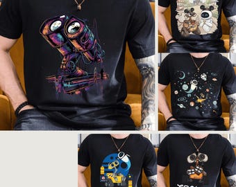 Wall E Inspired PNG Bundle, Cute Robot PNG Pack, Space Galaxy Robot Designs, Funny Robot Shirt PNG Files, Cartoon Robot Digital Download