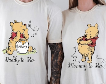 Winnie The Pooh Mommy To Bee PNG, Mommy To Bee, Pregnancy Reveal png, Pooh Mommy , Disney Pregnant ,New Mom , Daddy To Bee  2
