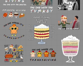 10 Files PNG The One With The Turkey, The One Where It’s Thanksgiving Png, Thanksgiving Friends Png, Friends Turkey Png, Friends Bundle
