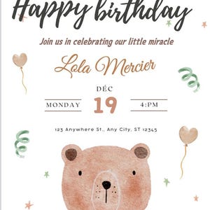 Invitation anniversaire/ Birthday invitations