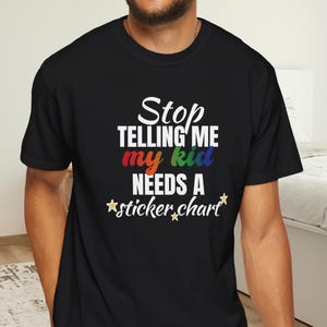 Funny Sticker Chart Neurodivergent Parent Tee Shirt Autism Mom ADHD Dad Funny Autism Parenting T-Shirt S-4XL