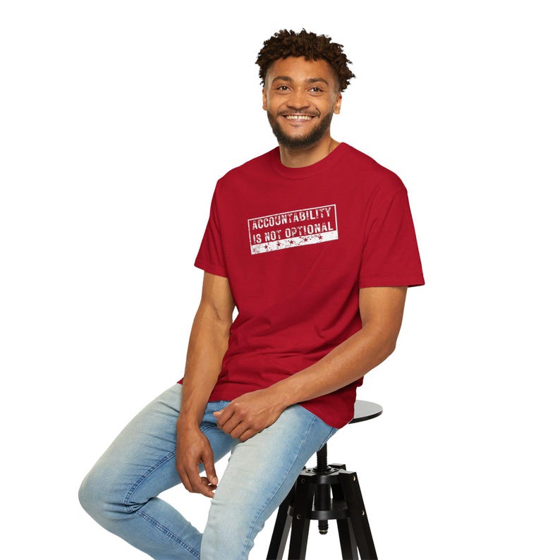 Accountability Is Not Optional T-Shirt Protest Stamp Tee Anti-Corruption Activism Shirt Resistance Anti Trump Release the Files Shirt image 13