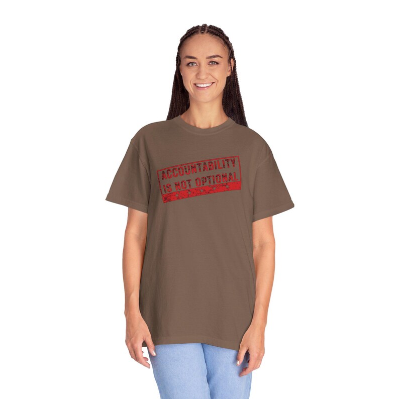 Accountability Is Not Optional T-Shirt Protest Stamp Tee Anti-Corruption Activism Shirt Resistance Anti Trump Release the Files Shirt image 10
