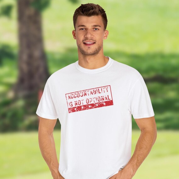 Accountability Is Not Optional T-Shirt Protest Stamp Tee Anti-Corruption Activism Shirt Resistance Anti Trump Release the Files Shirt