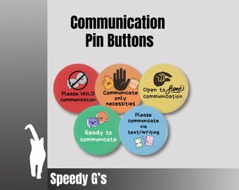 Visual Communication Pin For Selective Mutism Autism Adhd Anxiety Neurodivergent Support Badge Buttons For Sel Classroom & Public Use