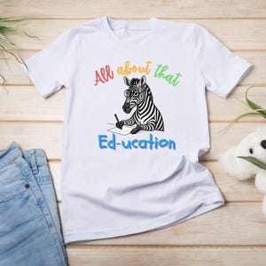 Fun Kids Back to School Shirt Zebra Short Sleeve Youth Graphic Tee Escaped Zebra T-Shirt Inspire Learning Back to School Shirt