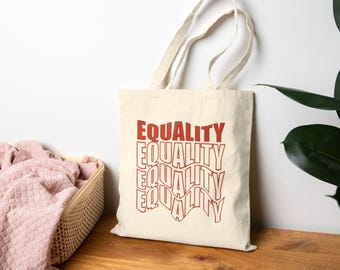 Equality Cotton Canvas Tote Bag: Eco-Friendly Reusable Shopping Bag